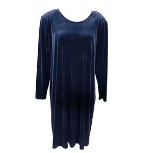 90s Another Thyme Black Velvet Midi Dress Women's 18 Witchy Whimsygoth Fairygoth